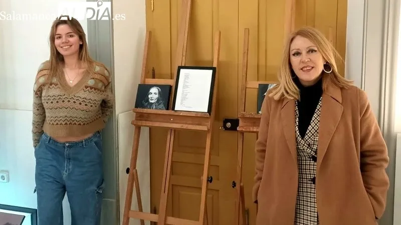 La joven artista Sofía Danailov Esteban presentó su exposición junto con Rosa del Pozo, concejala de cultura