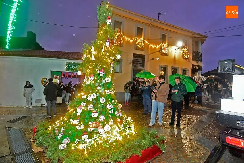 Foto 4 - Iberdrola ilumina el &aacute;rbol de Navidad de la Asociaci&oacute;n Damajuanas de Fuenteguinaldo
