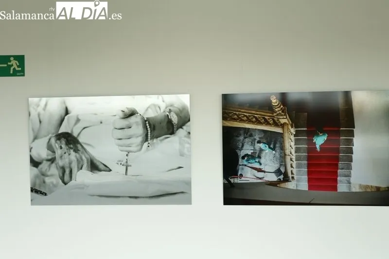 Exposición 'Protagonistas COVID19: Lugares y personas' con fotos de Solete Casado, que se puede visitar en el Hospital de Salamanca. Foto de David Sañudo