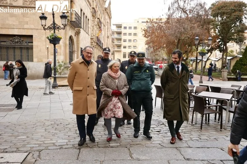 Presentación del Plan Comercio Seguro en Salamanca, realizada por la subdelegada del Gobierno en Salamanca, Encarnación Pérez, en Los Bandos. Foto de David Sañudo