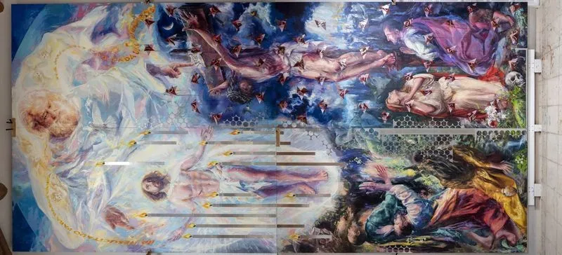 Una pintura monumental para llevar el arte contemporáneo a la catedral de Salamanca