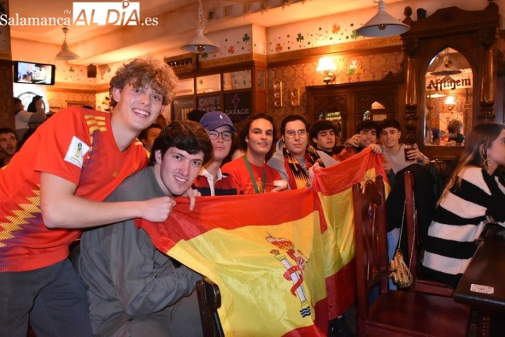 Salamanca quiere los octavos del Mundial y le manda todo su apoyo a España