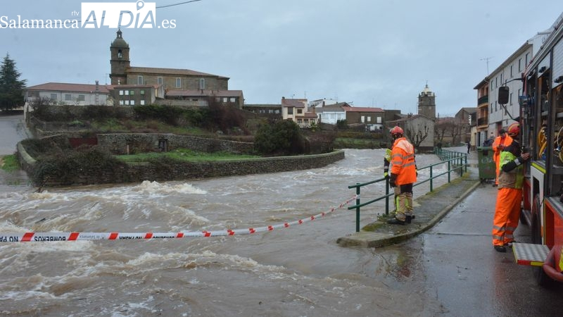 Inundaciones del 8 de enero en Lumbrales. Foto de archivo