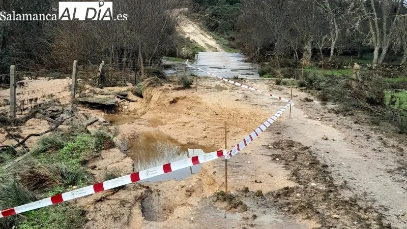 Desperfectos en caminos de Bañobárez ocasionados por las riadas del pasado domingo