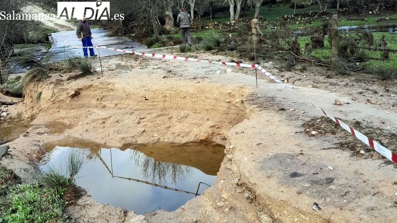 Desperfectos en caminos de Bañobárez ocasionados por las riadas del pasado domingo