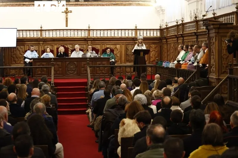 Acto institucional en el Aula Magna de la UPSA por la festividad de Santo Tomás de Aquino. Fotos: David Sañudo