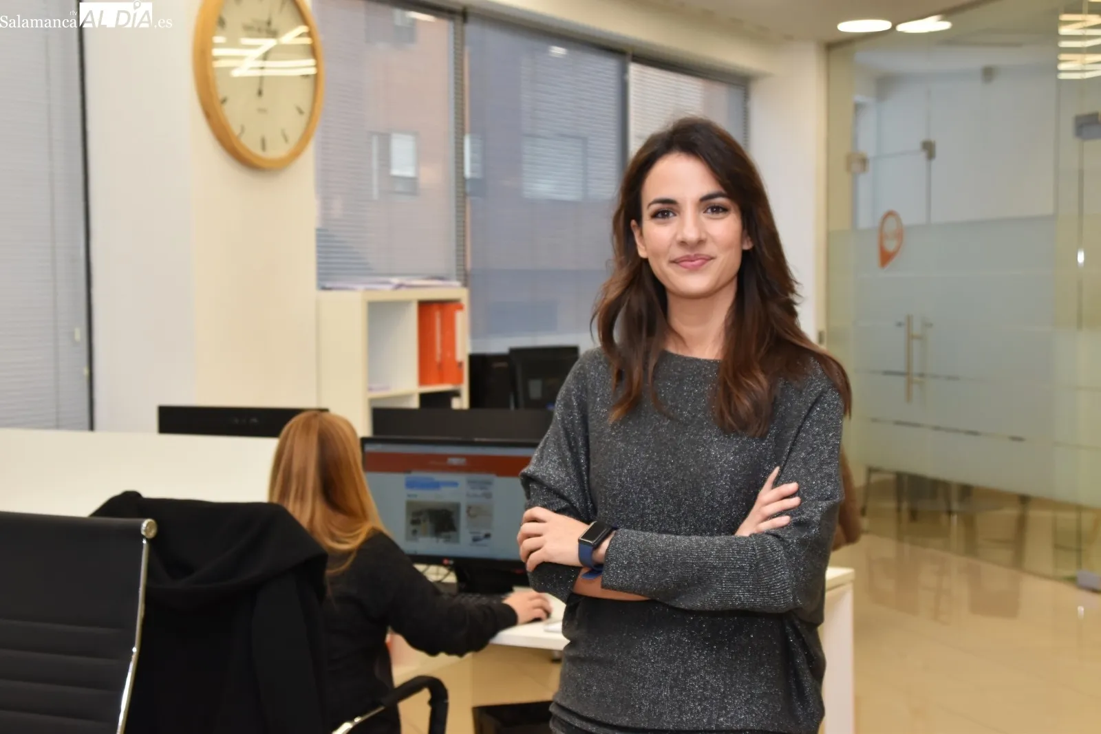 Esther Vaquero, en las instalaciones de SALAMANCA AL DIA