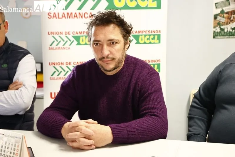 Rueda de prensa en Aldeatejada de la Unión de Campesinos de Salamanca (UCCL - Salamanca). Foto de David Sañudo