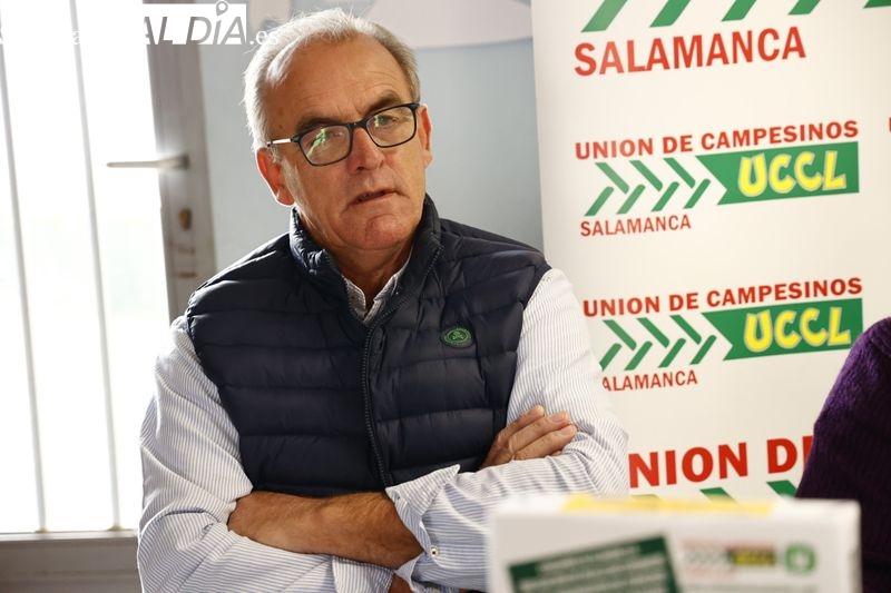 Rueda de prensa en Aldeatejada de la Unión de Campesinos de Salamanca (UCCL - Salamanca). Foto de David Sañudo