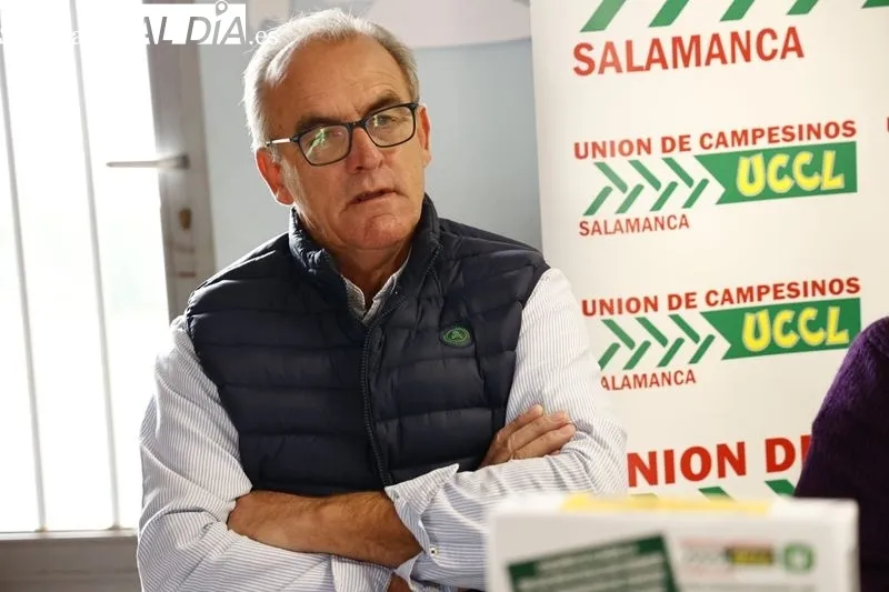 Rueda de prensa en Aldeatejada de la Unión de Campesinos de Salamanca (UCCL - Salamanca). Foto de David Sañudo