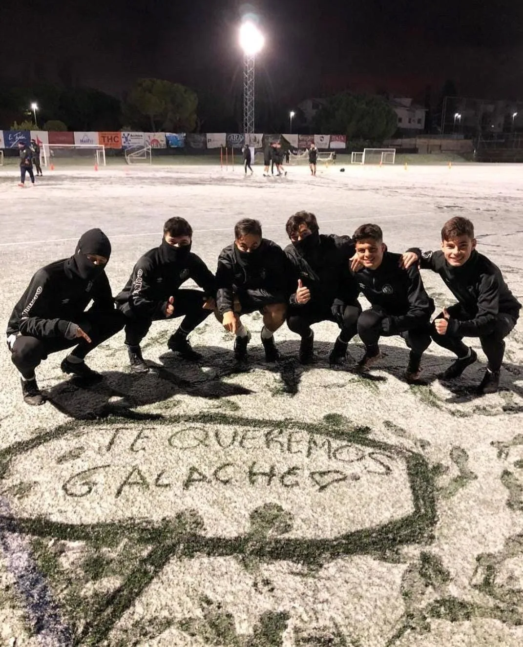 Aspecto de algunos campos en los que ha nevado / RRSS