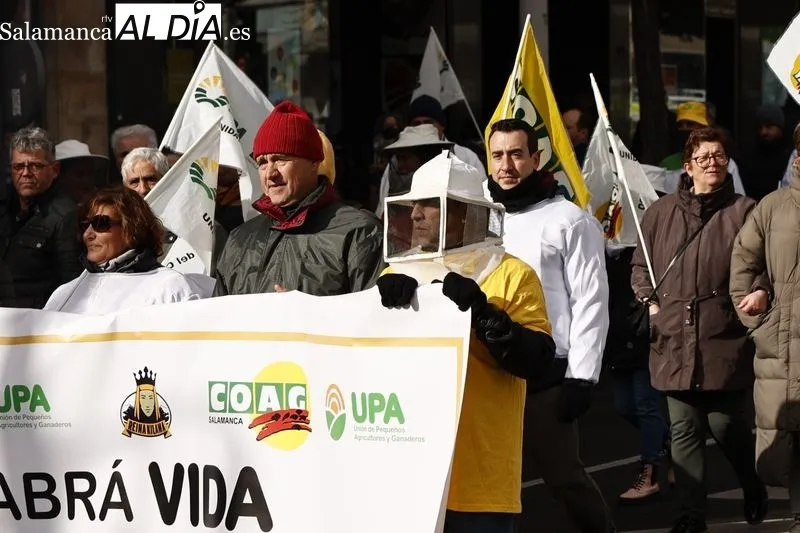 Manifestación de apicultores en Salamanca. Foto de David Sañudo