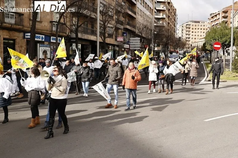 Manifestación de apicultores en Salamanca. Foto de David Sañudo