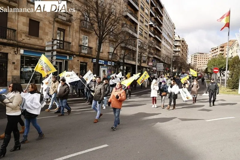 Manifestación de apicultores en Salamanca. Foto de David Sañudo