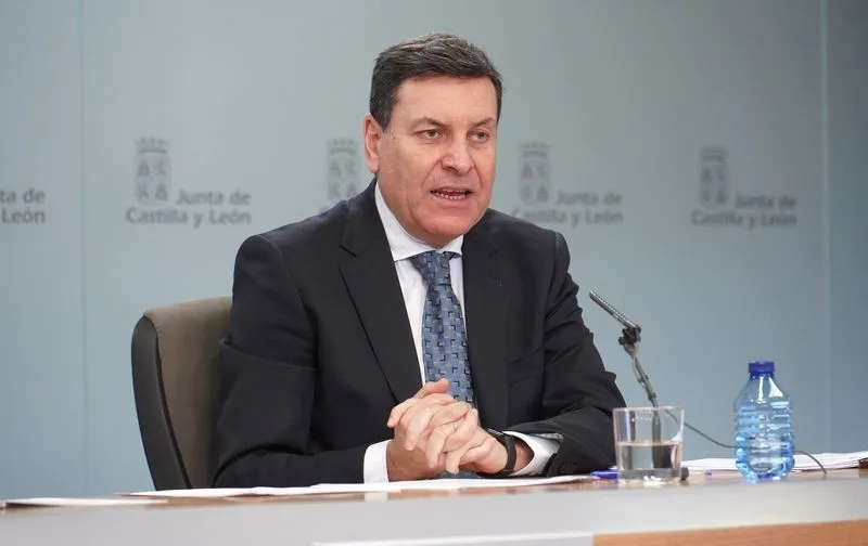 Rueda de prensa del portavoz de la Junta de Castilla y León, Carlos Fernández Carriedo. Foto JCYL