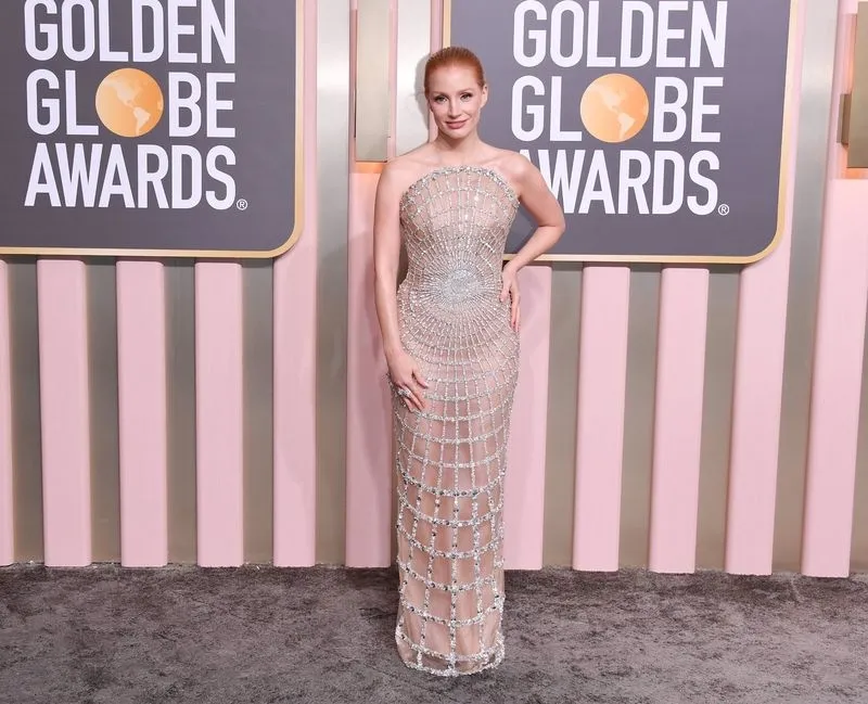 Jessica Chastain en la 80ª edición de los Globos de Oro en el hotel Berverly Hilton. Foto EUROPA PRESS