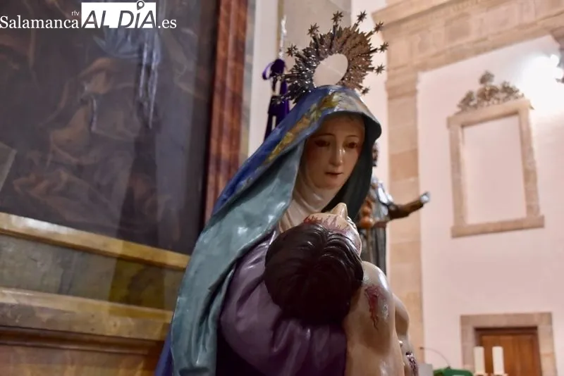 Nuestra Señora de las Angustias, en la iglesia de San Pablo tras su restauración. Fotos: Vanesa Martins