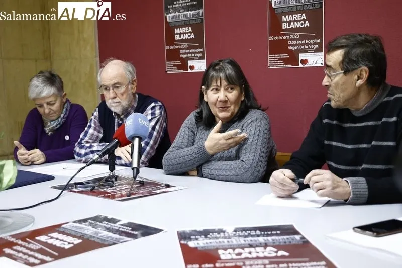 Presentación de la marea blanca de Salamanca en la sede de Fevesa. Foto de David Sañudo