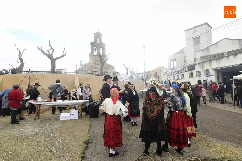 Foto 3 - Animada ma&ntilde;ana festiva en torno a la matanza en Saelices el Chico
