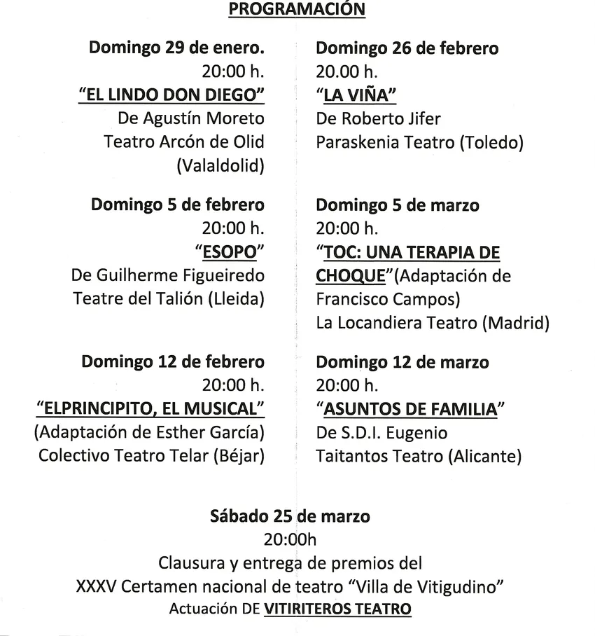 Foto 2 - Vitigudino ya tiene preparado el XXXV Certamen Nacional de Teatro