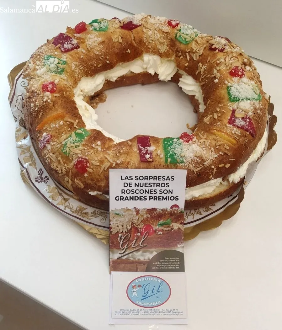 Roscón de Confiterías Gil recibido en la Redacción de SALAMANCA AL DÍA