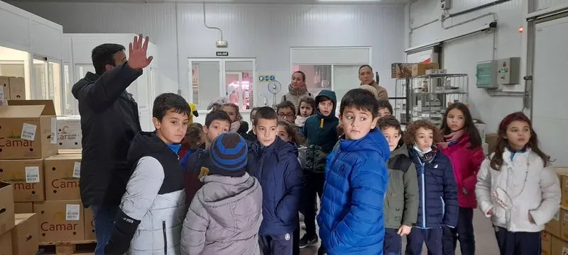 Visita de escolares del colegio San Juan Bosco a las instalaciones de Mercasalamanca