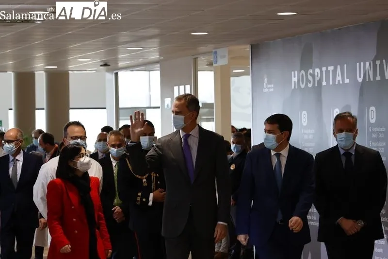 Visita del rey de España, Felipe VI, al  Hospital Universitario de Salamanca. Foto de David Sañudo