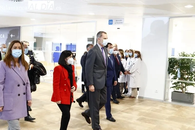 Visita del rey de España, Felipe VI, al  Hospital Universitario de Salamanca. Foto de David Sañudo
