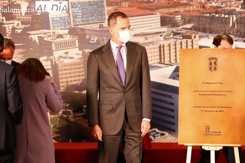 Visita del rey de España, Felipe VI, al  Hospital Universitario de Salamanca. Foto de David Sañudo