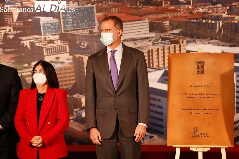 Visita del rey de España, Felipe VI, al  Hospital Universitario de Salamanca. Foto de David Sañudo