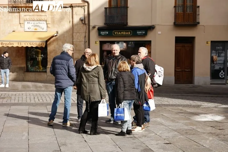 El centro de Salamanca, en la mañana de este domingo. Fotos: David Sañudo