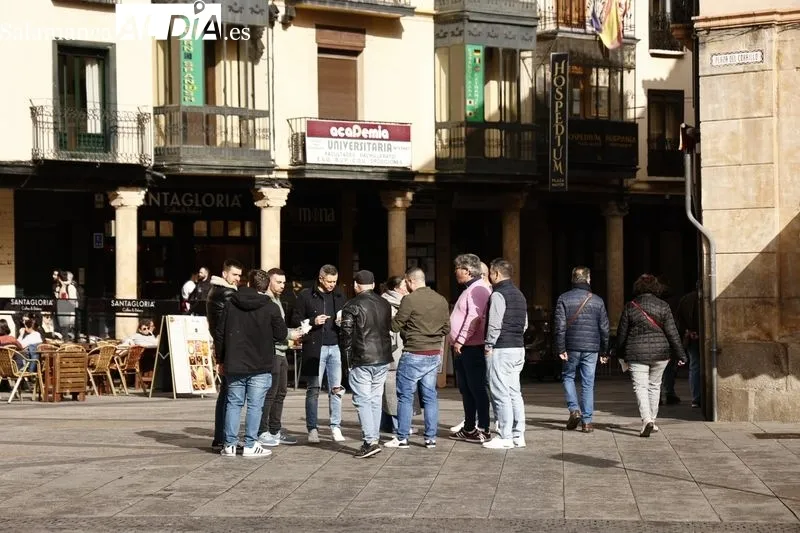 El centro de Salamanca, en la mañana de este domingo. Fotos: David Sañudo
