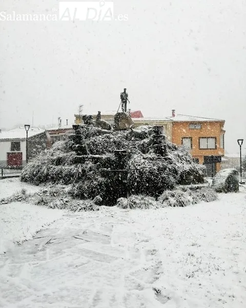 Nevada en Aldeadávila de la Ribera
