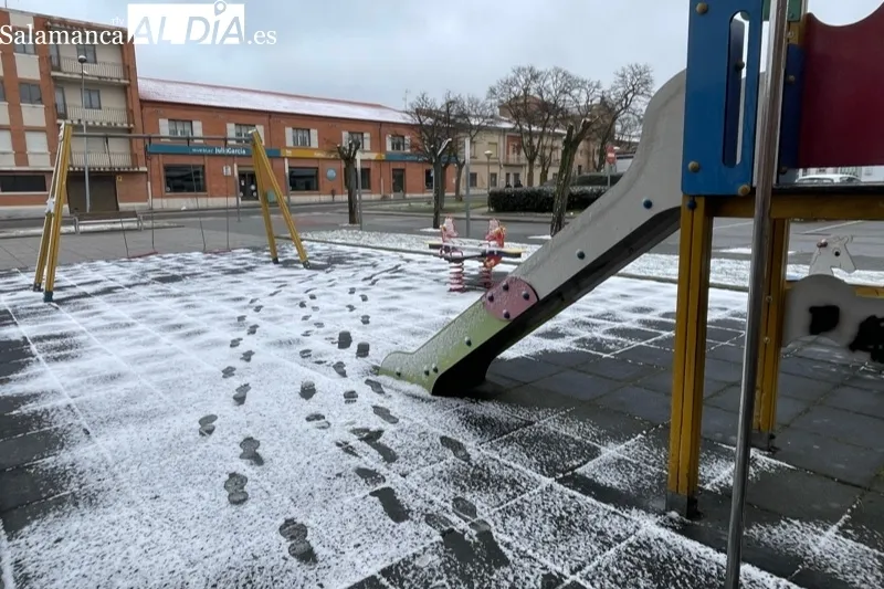 La nieve llegaba en la mañana de este jueves a Peñaranda
