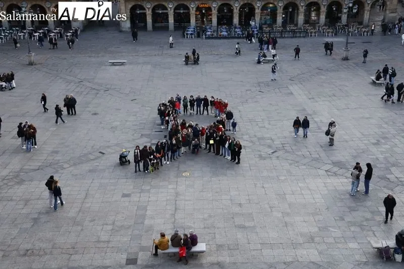 Acto de Pyfano en la Plaza Mayor de Salamanca. Foto de David Sañudo