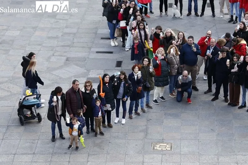 Acto de Pyfano en la Plaza Mayor de Salamanca. Foto de David Sañudo