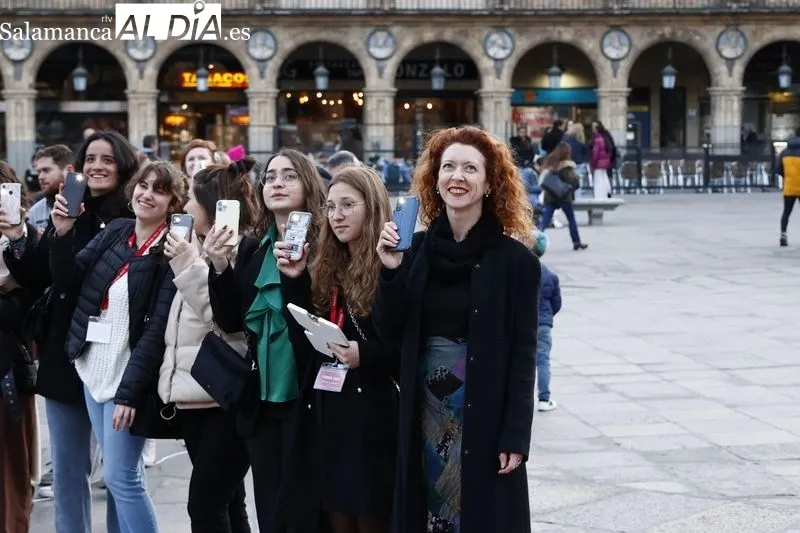 Acto de Pyfano en la Plaza Mayor de Salamanca. Foto de David Sañudo