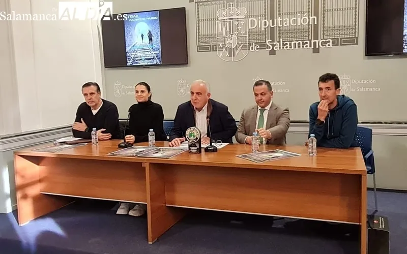 Momento de la presentación en la Diputación de Salamanca del I Trail Camino de Hierro 