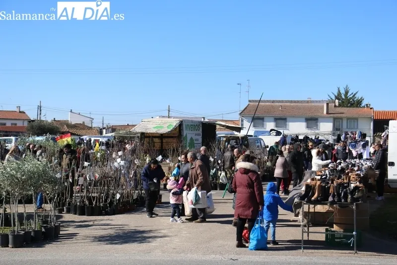 Multitudinario mercadillo portugués en Trabanca el de este primer domingo de febrero / CORRAL 