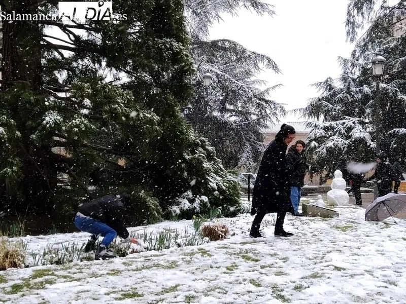 Nevada en la plaza de Anaya. Foto de David Sañudo