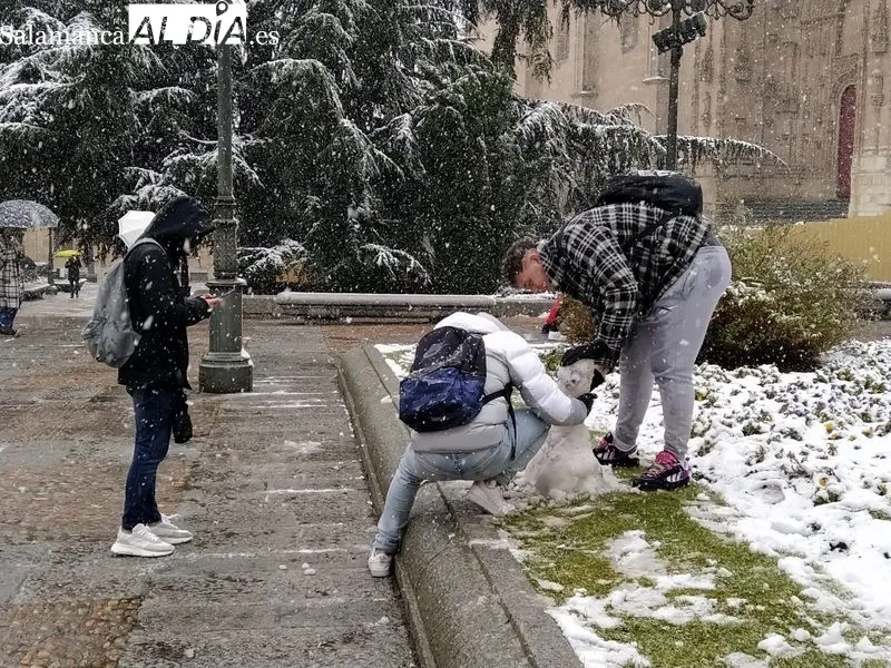 Nevada en la plaza de Anaya. Foto de David Sañudo