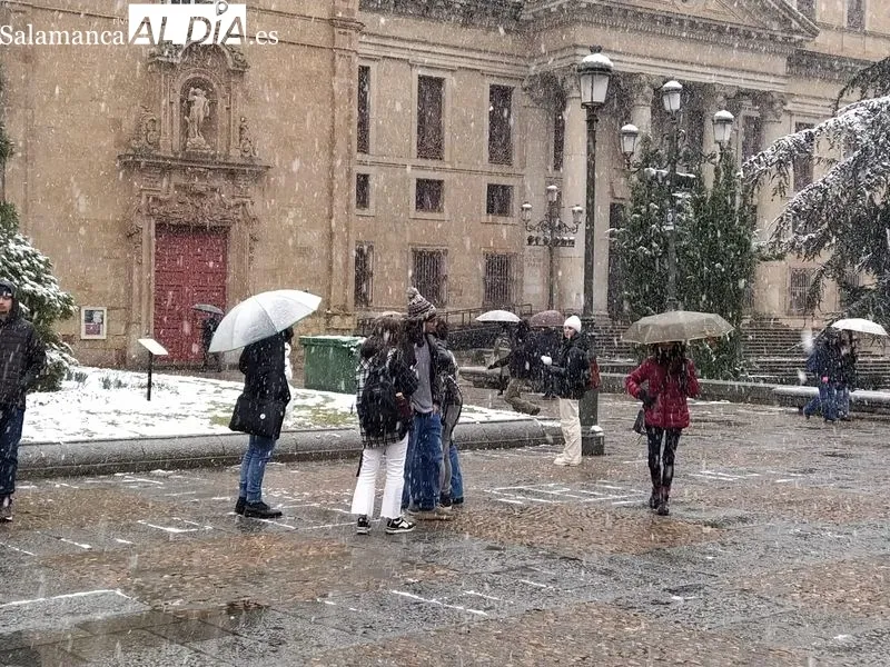 Nevada en la plaza de Anaya. Foto de David Sañudo