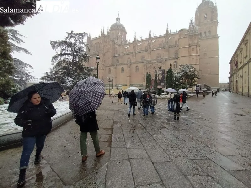 Nevada en la plaza de Anaya. Foto de David Sañudo