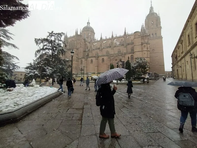 Nevada en la plaza de Anaya. Foto de David Sañudo