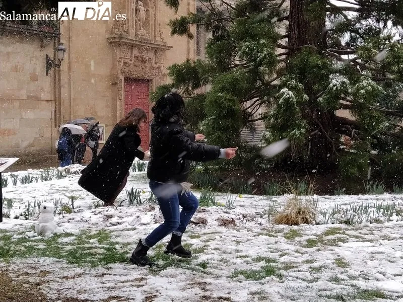 Nevada en la plaza de Anaya. Foto de David Sañudo