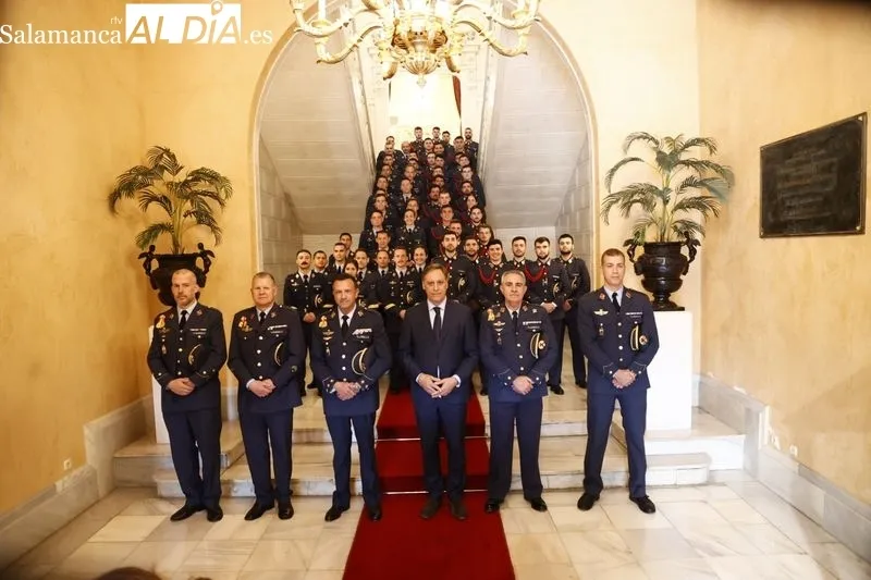 Acto de reconocimiento como Huéspedes Distinguidos de Salamanca a miembros de la Academia del Aire. Foto de David Sañudo