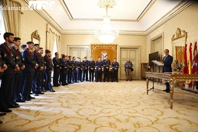 Acto de reconocimiento como Huéspedes Distinguidos de Salamanca a miembros de la Academia del Aire. Foto de David Sañudo