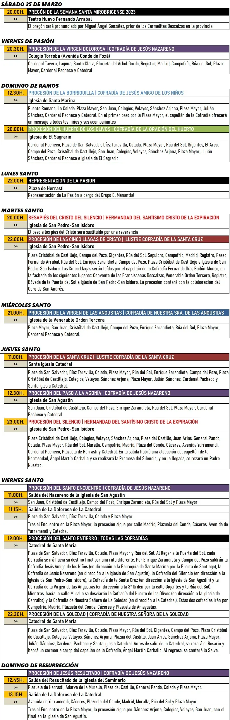 Foto 2 - Las Cinco Llagas, La Cruz, La Carrera y La Soledad tendr&aacute;n notables variaciones en sus recorridos