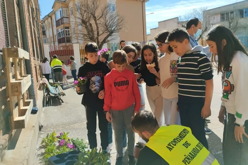 Escolares del colegio Miguel de Unamuno participaban en la segunda jornada de plantación