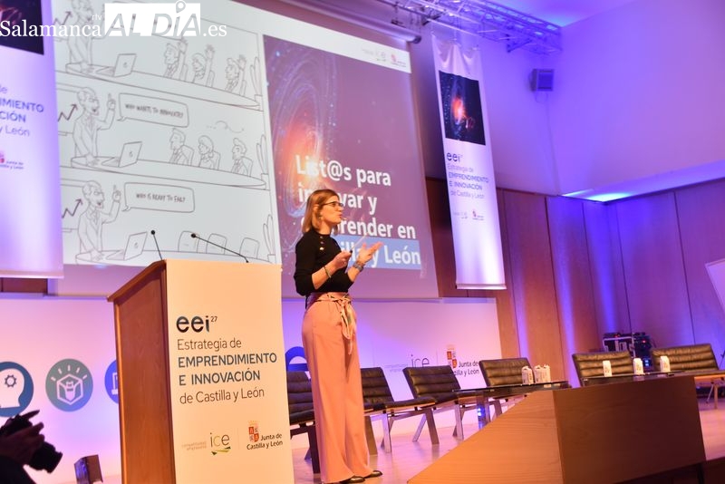 Presentación en el Palacio de Congresos, en Salamanca, de la Estrategia de Emprendimiento e Innovación de Castilla y León 2027. Foto de Vanesa Martins